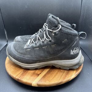 REI Co-op Flash Men's Size 9 Wide Trail Hiking Boots Black Granite Hydrowall